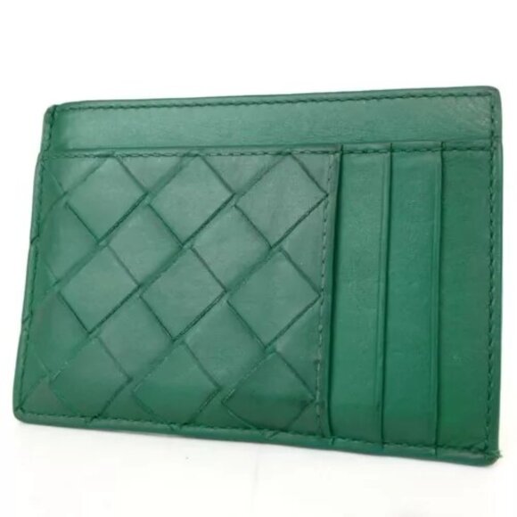 Authentic BOTTEGA VENETA Intrecciato Card Case leather [Used]